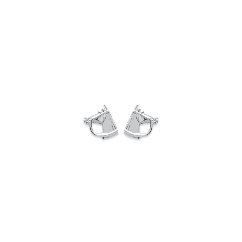 Boucles d'Oreilles Tête de Cheval - Argent 925 | Kara Bijoux