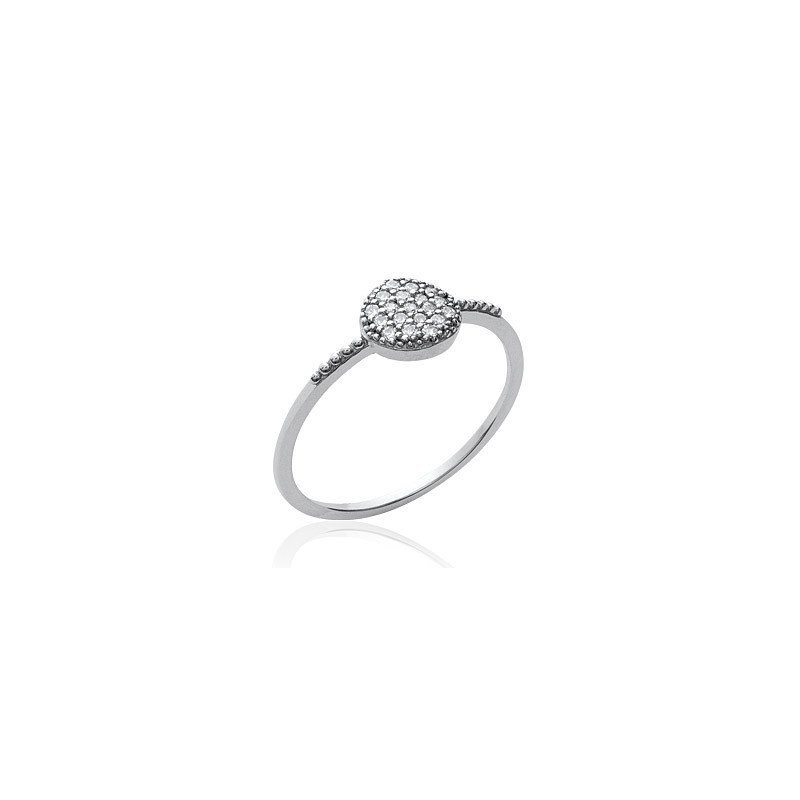 Bague Pavé Scintillant en Argent Rhodié - Kara Bijoux