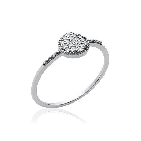 Bague Pavé Scintillant en Argent Rhodié - Kara Bijoux