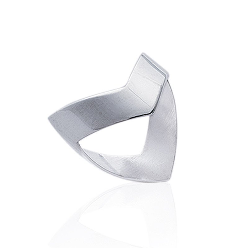 Bague Argent 925 Géométrique Brossé - Kara Bijoux