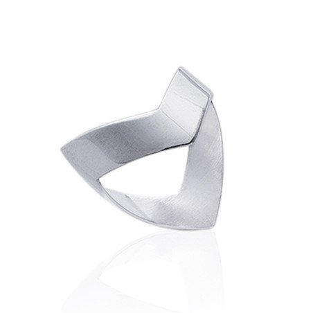 Bague Argent 925 Géométrique Brossé - Kara Bijoux