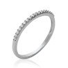 Bague Argent Rhodié Demi-Alliance Scintillante - Kara Bijoux