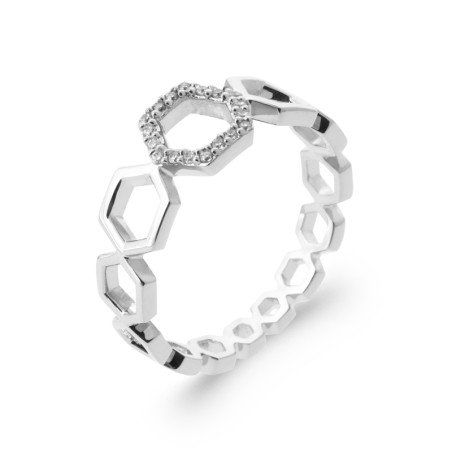 BAGUE ARGENT 925 RHODIE OZ