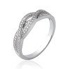 Bague Tressée Scintillante Argent Rhodié | Kara Bijoux