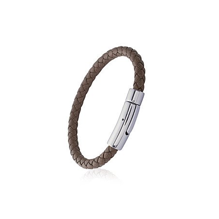 BRACELET ACIER CUIR