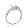 Bague Solitaire Argent Rhodié Oxyde de Zirconium | Kara Bijoux
