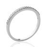 Bague Argent Rhodié Demi-Alliance Scintillante | Kara Bijoux
