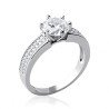 Bague Solitaire Argent Rhodié Oxyde de Zirconium | Kara Bijoux