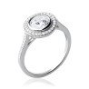 Bague Argent Rhodié Halo Scintillant - Kara Bijoux