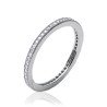 Bague Alliance Fine Argent Rhodié Oxyde de Zirconium