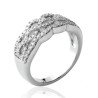 Bague Argent Rhodié Entrelacs Scintillants | Kara Bijoux