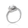 Bague Argent Rhodié Halo Oxydes de Zirconium - Kara Bijoux