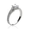 Bague Solitaire Argent Rhodié Zirconia Éclatante | Kara Bijoux