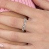 Bague Argent Rhodié Double Rang Oxydes de Zirconium
