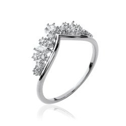 Bague Couronne Scintillante Argent Rhodié - Kara Bijoux
