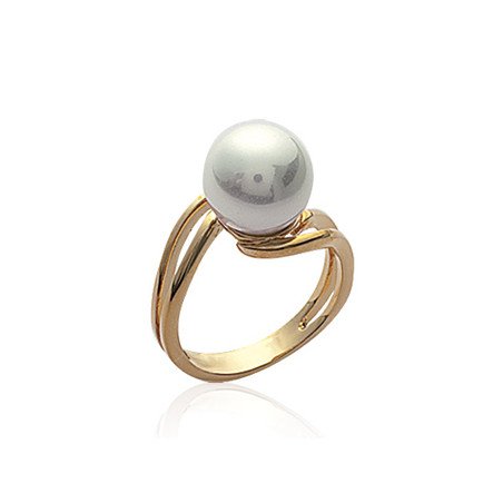 BAGUE PL-OR 750 3MIC PERLES IMIT