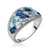 Bague Dôme Éclat Azur en Argent Rhodié 925 | Kara Bijoux