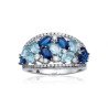 Bague Dôme Éclat Azur en Argent Rhodié 925 | Kara Bijoux
