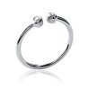 Bague Ouverte Argent Rhodié Zirconia - Kara Bijoux