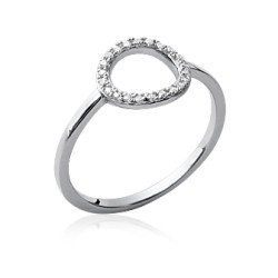 Bague Cercle Scintillant Argent 925 Rhodié - Kara Bijoux