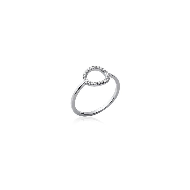 Bague Cercle Scintillant Argent 925 Rhodié - Kara Bijoux