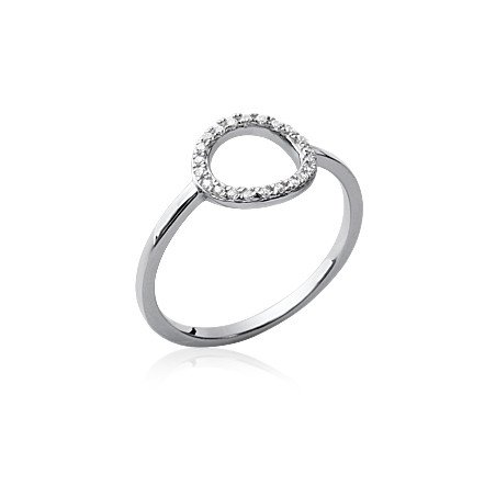 Bague Cercle Scintillant Argent 925 Rhodié - Kara Bijoux