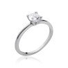 Bague Solitaire Argent Rhodié & Oxyde de Zirconium | Kara Bijoux