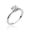Bague Solitaire Argent Rhodié & Oxyde de Zirconium | Kara Bijoux