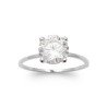 Bague Solitaire Argent Rhodié Oxyde de Zirconium - Kara Bijoux