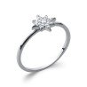 Bague Étoile Scintillante Argent Rhodié & Oxydes de Zirconium