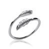 Bague Feuilles Scintillantes Argent 925 Rhodié Kara Bijoux