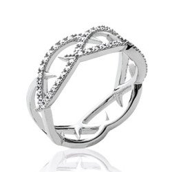 Bague Argent 925 Rhodié Oxyde de Zirconium - Kara Bijoux