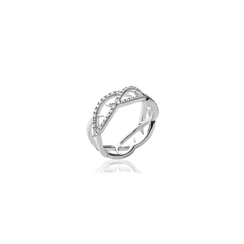 Bague Argent 925 Rhodié Oxyde de Zirconium - Kara Bijoux