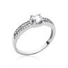Bague Solitaire Argent Rhodié & Oxyde de Zirconium | Kara Bijoux