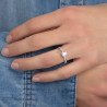Bague Solitaire Argent Rhodié Oxyde de Zirconium | Kara Bijoux