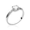 Bague Solitaire Argent Rhodié Oxyde de Zirconium | Kara Bijoux