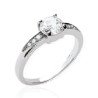 Bague Solitaire Argent Rhodié | Oxyde de Zirconium | Kara Bijoux