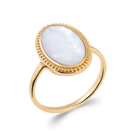 BAGUE PL-OR 750 3MIC NACRE