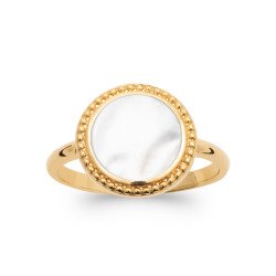 BAGUE PL-OR 750 3MIC NACRE