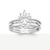 Bague Argent Rhodié Perlé | Oxydes de Zirconium | Kara Bijoux