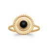 BAGUE PL-OR 750 3MIC AGATE NOIRE