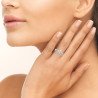 Bague Argent Rhodié Perlé | Oxydes de Zirconium | Kara Bijoux