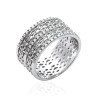 Bague Large Argent Rhodié Scintillante - Kara Bijoux