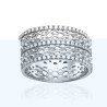 Bague Large Argent Rhodié Scintillante - Kara Bijoux