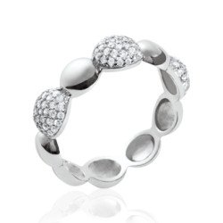 Bague Argent Rhodié Oxydes de Zirconium - Kara Bijoux
