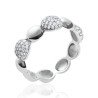 Bague Argent Rhodié Oxydes de Zirconium - Kara Bijoux