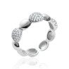 Bague Argent Rhodié Oxydes de Zirconium - Kara Bijoux