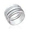 Bague Rubans Scintillants Argent Rhodié & Oxydes de Zirconium