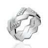 Bague Entrelacs Scintillants Argent Rhodié - Kara Bijoux