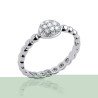Bague Argent Rhodié Perlée Goutte Scintillante - Kara Bijoux